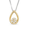 Convertibilities 0.23 CT. T.W. Composite Diamond Teardrop Three-in-One Pendant in 10K Gold