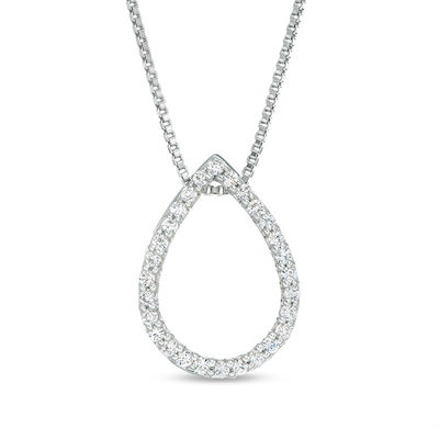 Convertibilities 0.23 CT. T.W. Composite Diamond Teardrop Three-in-One Pendant in 10K Gold