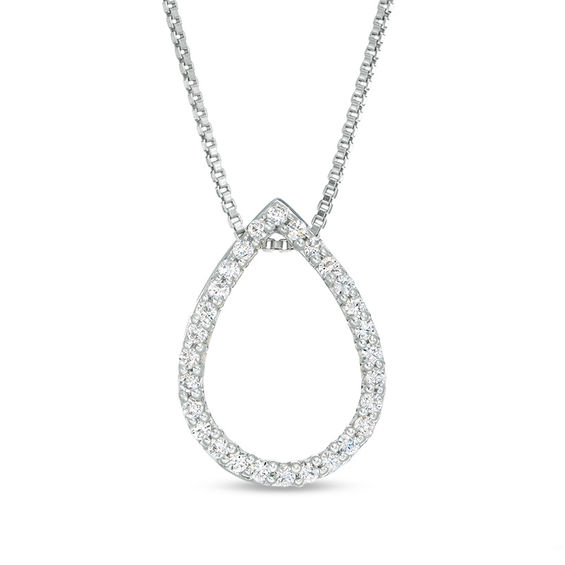 Convertibilities 0.23 CT. T.W. Composite Diamond Teardrop Three-in-One Pendant in 10K Gold