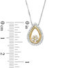 Convertibilities 0.23 CT. T.W. Composite Diamond Teardrop Three-in-One Pendant in 10K Gold