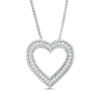 Convertibilities 0.18 CT. T.W. Composite Diamond Heart Three-in-One Pendant in Sterling Silver and 10K Rose Gold