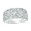 0.085 CT. T.W. Diamond Lattice Vintage-Style Ring in Sterling Silver