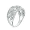 0.085 CT. T.W. Diamond Lattice Vintage-Style Ring in Sterling Silver