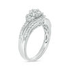 0.45 CT. T.W. Composite Diamond Tri-Sides Bypass Engagement Ring in 10K White Gold