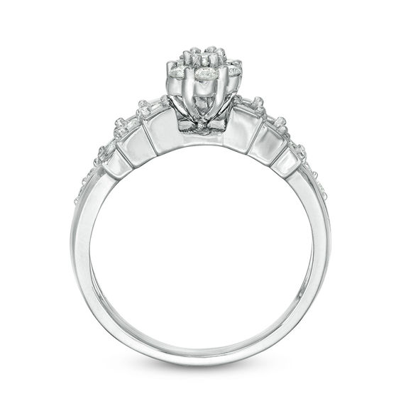 0.58 CT. T.W. Composite Diamond Bridal Set in 10K White Gold