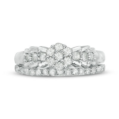 0.58 CT. T.W. Composite Diamond Bridal Set in 10K White Gold