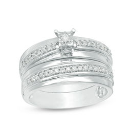 0.23 CT. T.W. Diamond Bridal Set in Sterling Silver
