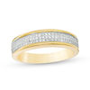 Thumbnail Image 0 of 0.23 CT. T.W. Diamond Three Row Band in 10K Gold