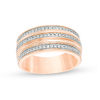 Thumbnail Image 0 of 0.23 CT. T.W. Diamond Three Row Band in 10K Rose Gold