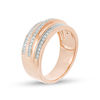 Thumbnail Image 1 of 0.23 CT. T.W. Diamond Three Row Band in 10K Rose Gold