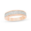 Thumbnail Image 0 of 0.23 CT. T.W. Diamond Three Row Band in 10K Rose Gold