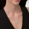 Thumbnail Image 2 of 0.09 CT. T.W. Composite Diamond Heart Pendant and Stud Earrings Set in Sterling Silver