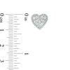 Thumbnail Image 4 of 0.09 CT. T.W. Composite Diamond Heart Pendant and Stud Earrings Set in Sterling Silver