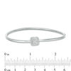 Convertibilities 0.146 CT. T.W. Diamond Cushion Frame Flex Two-in-One Bangle in Sterling Silver