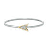 Thumbnail Image 0 of Convertibilities 0.068 CT. T.W. Diamond Arrow Flex Two-in-One Bangle in Sterling Silver and 10K Gold