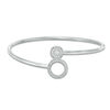 Convertibilities 0.18 CT. T.W. Diamond Circle Frame Flex Two-in-One Bangle in Sterling Silver