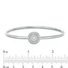 Convertibilities 0.18 CT. T.W. Diamond Circle Frame Flex Two-in-One Bangle in Sterling Silver