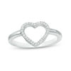 Convertibilities 0.18 CT. T.W. Diamond Heart Three-in-One Ring in Sterling Silver and 10K Rose Gold