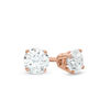 Thumbnail Image 0 of 0.20 CT. T.W. Diamond Solitaire Stud Earrings in 10K Rose Gold