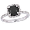 1.99 CT. T.W.  Black and White Diamond Frame Engagement Ring in 10K White Gold