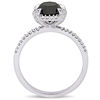 1.99 CT. T.W.  Black and White Diamond Frame Engagement Ring in 10K White Gold