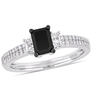 Black Diamond Colorless Diamond 14K White Gold Ring - Country Club