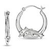 Thumbnail Image 0 of 3.0 x 14.0mm Dolphin Hoop Earrings in Sterling Silver