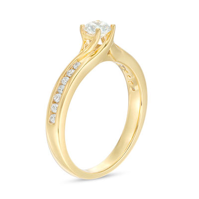 0.50 CT. T.W. Diamond Bypass Engagement Ring in 14K Gold