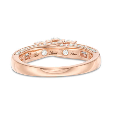 CT. T.W. Diamond Past Present Future® Engagement Ring in 14K Rose Gold