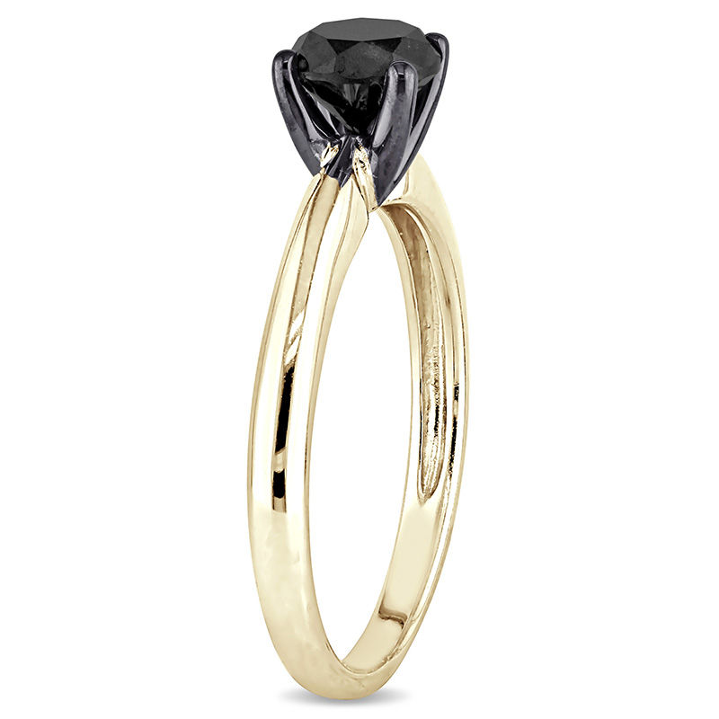 1.00 CT. Black Diamond Solitaire Engagement Ring in 14K Gold|Peoples Jewellers