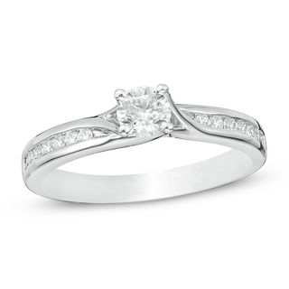 CT. T.W. Diamond Bypass Engagement Ring in 14K White Gold