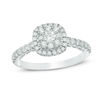 Thumbnail Image 0 of 0.75 CT. T.W. Composite Diamond Cushion Frame Engagement Ring in 14K White Gold