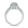 Thumbnail Image 2 of 0.75 CT. T.W. Composite Diamond Cushion Frame Engagement Ring in 14K White Gold