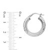 22.5 x 24.0mm Diamond-Cut Hoop Earrings in Sterling Silver