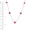 Lab-Created Ruby and 0.067 CT. T.W. Diamond Station Necklace in Sterling Silver