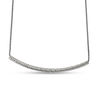 Curved Bar Necklace in Sterling Silver - 19"