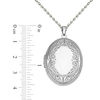 Oval Scroll Frame Locket in Sterling Silver