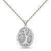 Oval Tree Locket in Sterling Silver