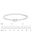 Thumbnail Image 1 of 0.45 CT. T.W. Diamond Love Knot Pretzel Bangle in Sterling Silver