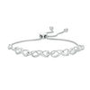 Thumbnail Image 0 of 0.065 CT. T.W. Diamond Infinity Knot Bolo Bracelet in Sterling Silver - 9.5"