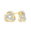 Thumbnail Image 0 of 0.146 CT. T.W. Diamond Love Knot Stud Earrings in 10K Gold