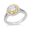 Thumbnail Image 0 of Enchanted Disney Belle 1.00 CT. T.W. Diamond Rose Frame Engagement Ring in 14K Two-Tone Gold