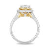Thumbnail Image 2 of Enchanted Disney Belle 1.00 CT. T.W. Diamond Rose Frame Engagement Ring in 14K Two-Tone Gold