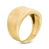 Italian Gold Diamond-Cut and Satin Wave Ring in 14K Gold - Size 7