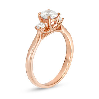 1.00 CT. T.W. Diamond Past Present Future® Engagement Ring in 14K Rose Gold