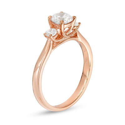 1.00 CT. T.W. Diamond Past Present Future® Engagement Ring in 14K Rose Gold