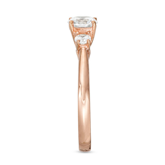 1.00 CT. T.W. Diamond Past Present Future® Engagement Ring in 14K Rose Gold