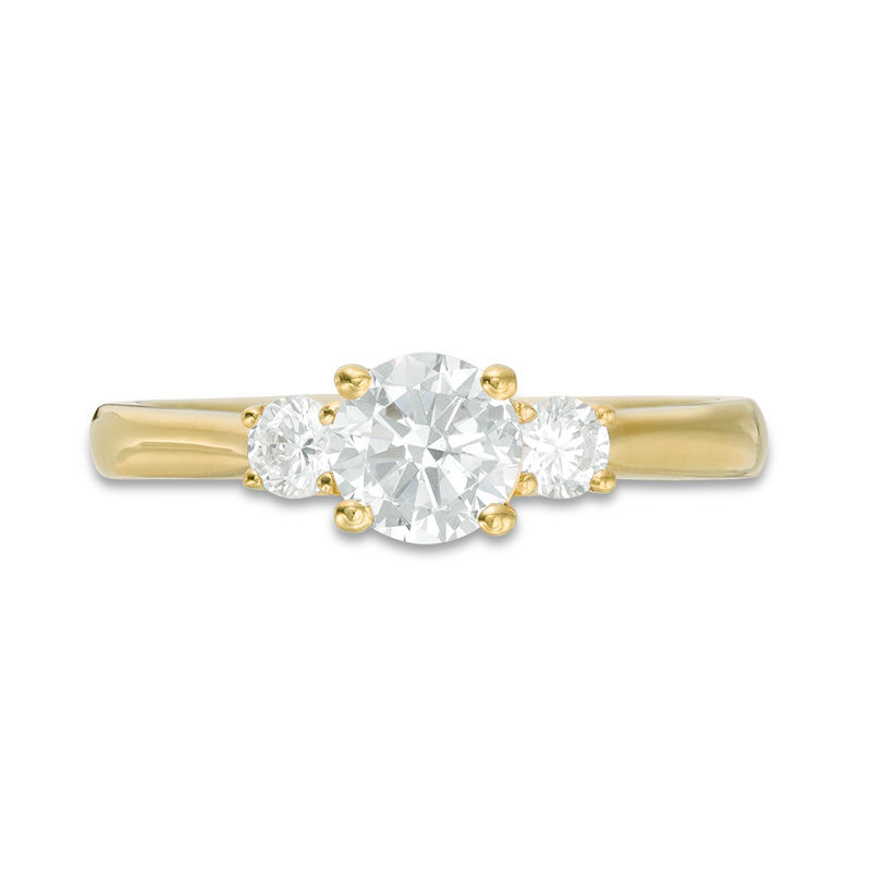 1.00 CT. T.W. Diamond Past Present Future® Engagement Ring in 14K Gold ...