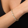 1.00 CT. T.W. Diamond Flame Link Bracelet in 10K Gold - 7.25"