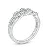 Thumbnail Image 1 of 0.25 CT. T.W. Diamond Graduated Link Band in 10K White Gold